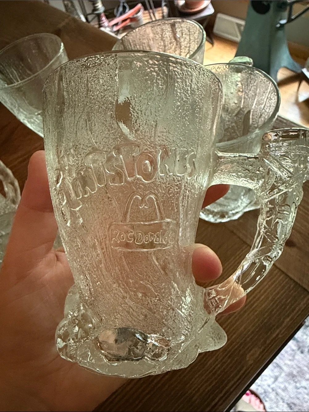 Vintage 1993 McDonald’s The Flintstones Treemendous Glass Mugs France Set of 6